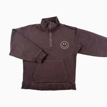 Pull marron en coton smiley 4Y