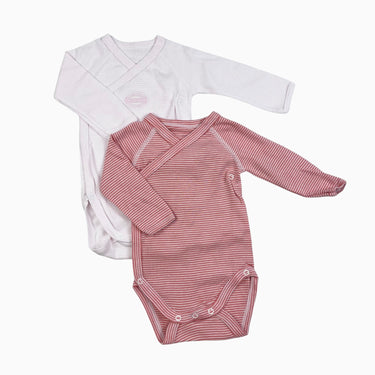 Duo de cache-couche à rayures corail et rose 3M