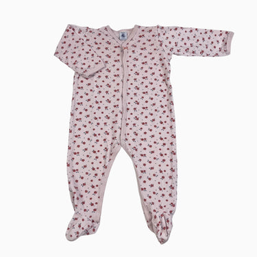 Pyjama rose fleuri en velours 18M
