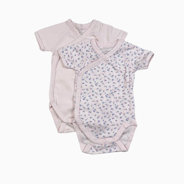 Duo de cache-couche rose et blanc fleuri 3M