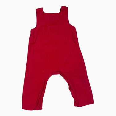 Salopette rouge en corduroy brossé 6M