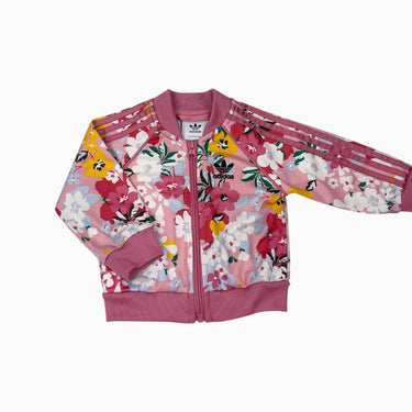 Veste sport rose à motif floral en poly 6M