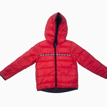 Manteau orange-rouge réversible marine style puffer 3Y