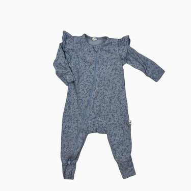 Pyjama bleu fleuri 3-6M