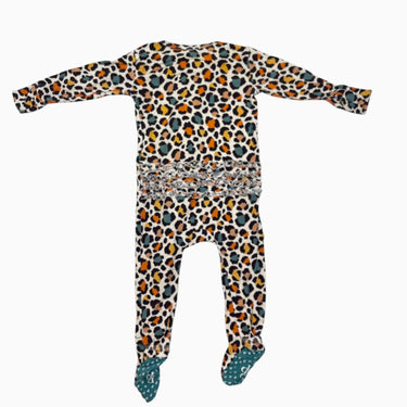 Pyjama vanille léopard avec froufrou en bambou et spandex 12-18M