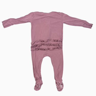 Pyjama blush avec froufrou en bambou et spandex 6-9M