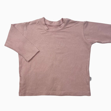 Chandail rose poudré en bambou et coton 6-12M