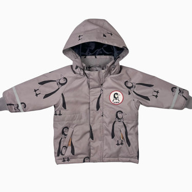 Manteau d'hiver taupe pinguoin 12-18M