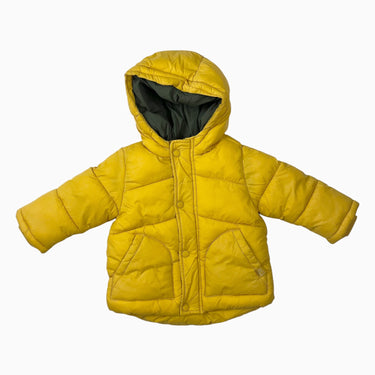 Manteau jaune hiver doublé en polar 9-12M