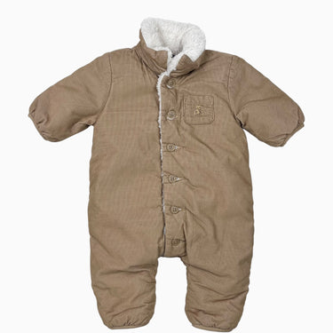 Combi corduroy doublé peluche 0-3M