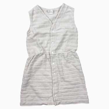 Robe vanille en ratine texturé en coton bio 4Y