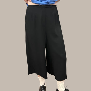 Pantalon jambes larges en triacétane et poly pour femmes 8US