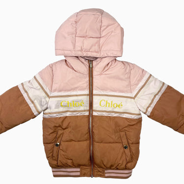 Manteau d'hiver terracotta et rose pâle 6Y
