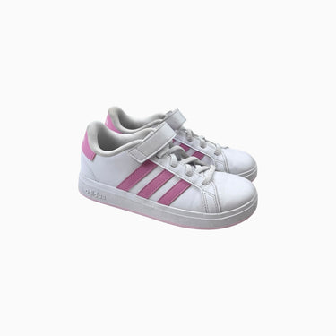 Sneakers blanches et roses à velcro JR1US