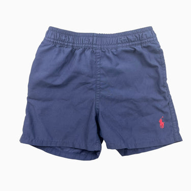 Maillot short marine et rouge avec filet intégré 18M