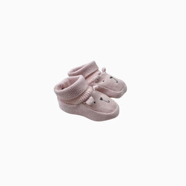 Pantoufles en tricot de coton ourson 18-24M