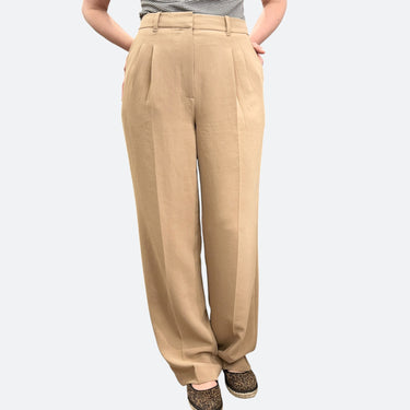 Pantalon 'The effortless' beige en poly pour femmes 8US