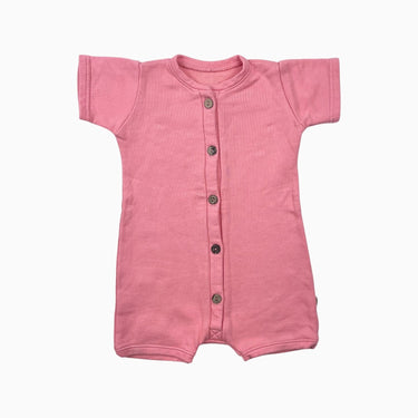 Combi short rose néon en bambou et coton bio 1-3Y