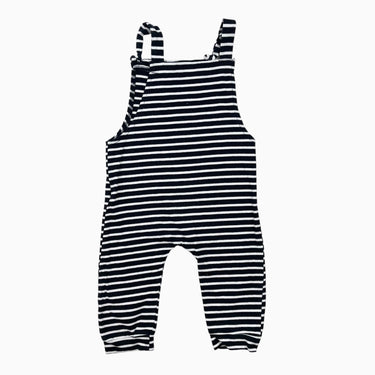 Salopette en coton noires rayées 80 (fit 9-12M)