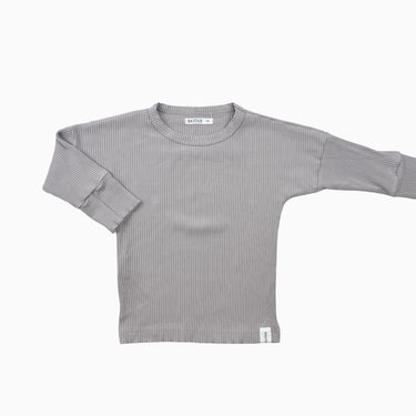 Chandail en bambou cotelé gris 2-4Y