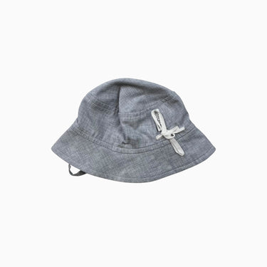 Chapeau 'bucket' bleu chiné 40CM (3-6M)