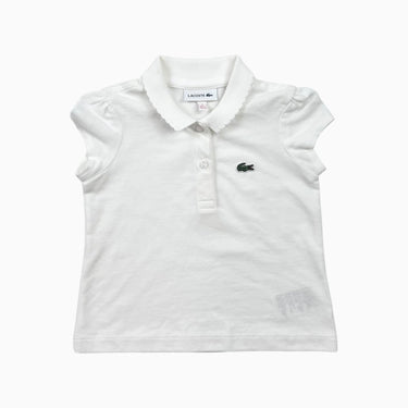 Polo blanc en coton piqué et logo 1Y
