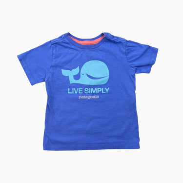 T-shirt bleu periwinkle 'Live Simply' 12-18M