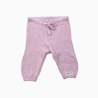 Legging rose en tricot de coton 50CM NB