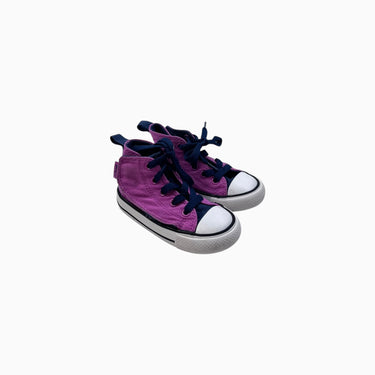 Sneakers fushia à lacet et velcro 6US