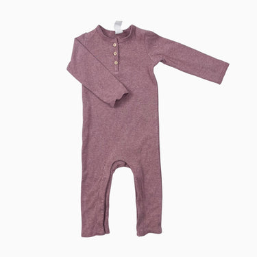 Pyjama framboise en coton bio cotelé 6-9M