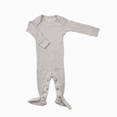 Pyjama crème en coton bio pointelle 0-3M