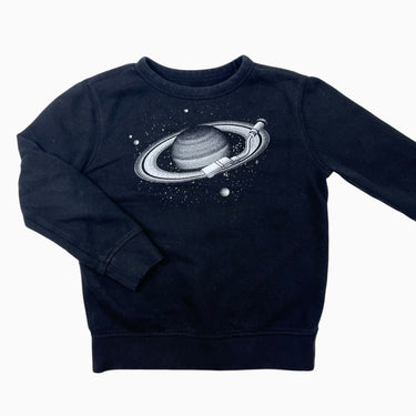 Pull noir planète S (6-7Y)