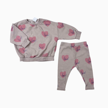 Ensemble pull et legging 'love' 6-9M