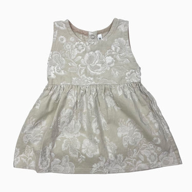 Robe champagne en tissus revalorisés XS (1-2Y)