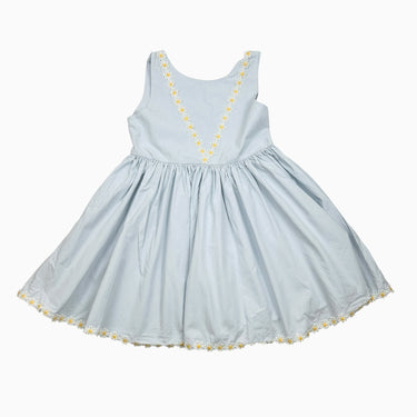 Robe bleue 'fleurs' 5-6Y