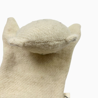 Marionette 'ours' blanc en laine