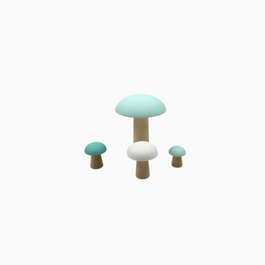Ensemble de champignon décoratif bleu