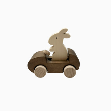 Petite voiture Lapin en bois érable