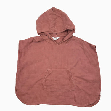 Sortie de plage vieux rose en mousseline 1.5-4Y