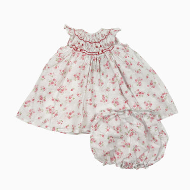 Robe avec bloomer fleurie avec smock NB