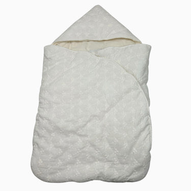 Nid d'ange blanc fleuri avec broderie M 3-6M