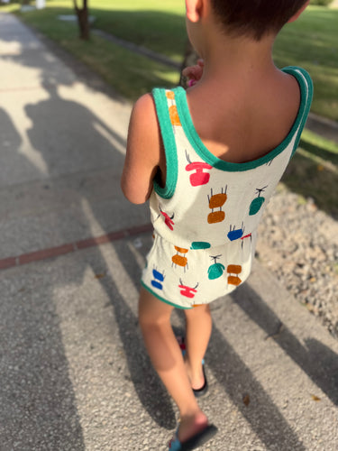 Shortall vanille chaises en ratine 6-7Y fit 4-5Y