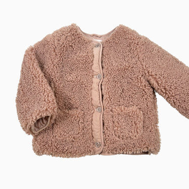 Veste rose en sherpa 4-5Y