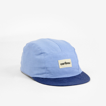 Casquette Duo bleu en lin (tailles variées)