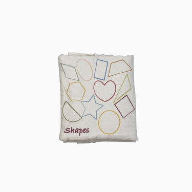 Livre sensoriel en coton naturel 'Shapes'
