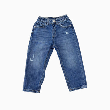 Jeans à taille élastique 100% coton 2-3Y
