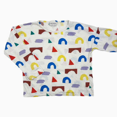 Chandail en coton à imprimé de formes multicolores 8-9Y