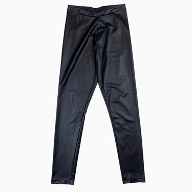 Legging noir effet faux-cuir 10Y
