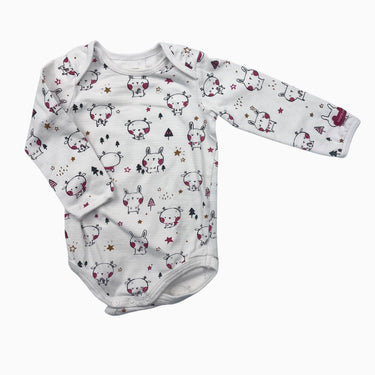 Cache-couche en coton à imprimé rennes 0-3M