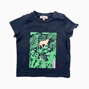 T-shirt charcoal en coton à imprimé jungle 9M